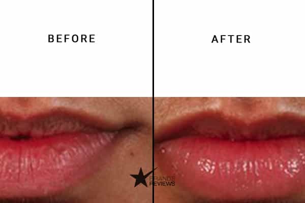 Fenty Beauty Lip Scrub Before and After